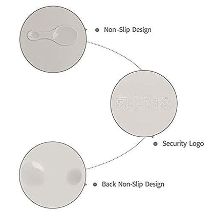 BabyOneStop Silicone Baby Suction Plate Mat, Foldable Anti-Slip Placemat with Food Pocket, Grey