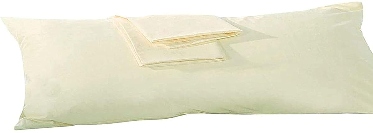 Om Bedding Collection Ivory Body Pillowcase 20x48 Zipper Closer