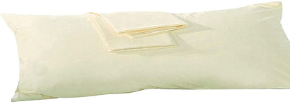 Om Bedding Collection Ivory Body Pillowcase 20x48 Zipper Closer