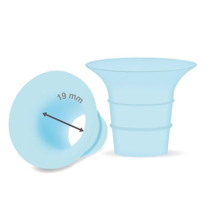 Maymom 19mm Flange Inserts, Blue, 2-Pack, Compatible with Elvie and Medela Pumps