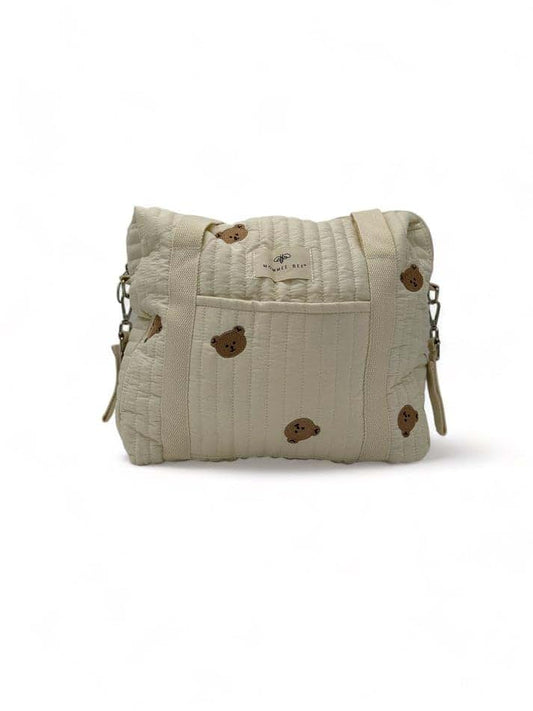 Mommee Bee Snuggle Bear Diaper Bag With Handmade Embroidery (photo 2)