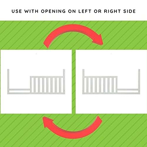 Solid Wood Toddler Bed Safety Guard Rail for Convertible Cribs