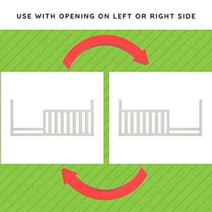 Solid Wood Toddler Bed Safety Guard Rail for Convertible Cribs