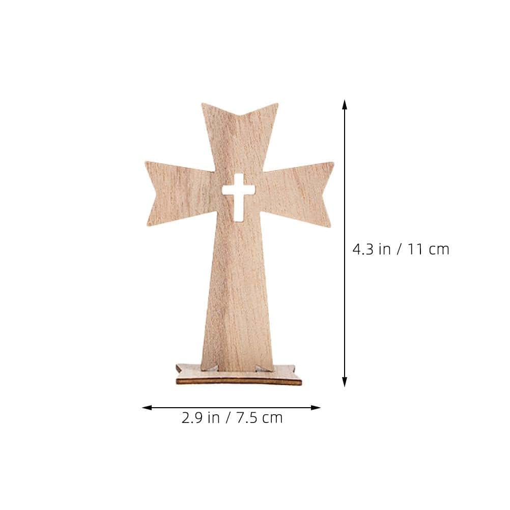 DOITOOL 10 Pcs Wooden Crosses for Centerpieces, Tabletop & Wall Decor