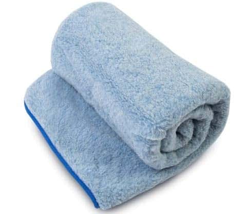 Merino Wool Blue Baby Blanket for Crib and Toddler Bed (photo 4)