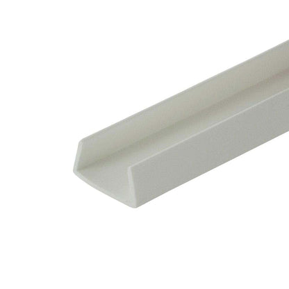 Outwater Plastics White 5/8'' Styrene Plastic U-Channel/C-Channel 46 Inch Lengths (Pack of 3)