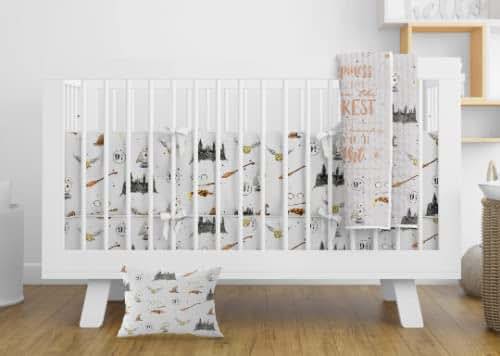 The BookTales Harry Wizard Nursery Crib Set, Harry Wizard Crib Sheet, Harry Wizard Pillow Case, Harry Wizard Baby