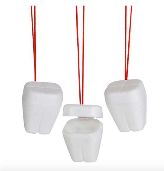 Nikki's Knick Knacks Tooth Saver Necklace Set - 12 Piece White Tooth Holder