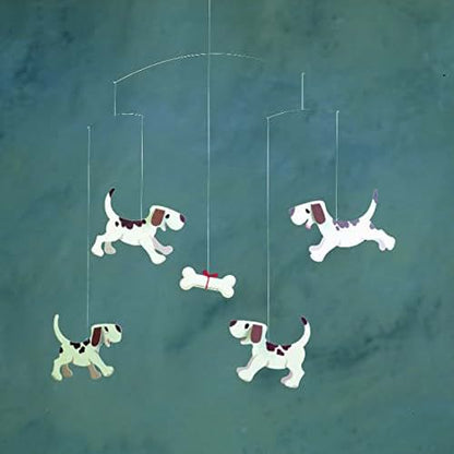 Doggy Dreams Hanging Nursery Mobile by Flensted - 20 Inch Handmade Cardstock