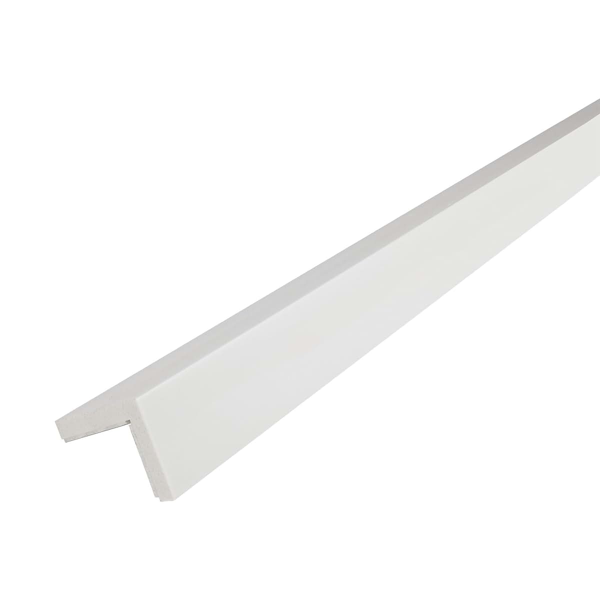 Outwater White 1-1/2" X 1-1/2" Wall Corner Protector Trim with Adhesive, 8FT Length, 6 Pack (photo 4)