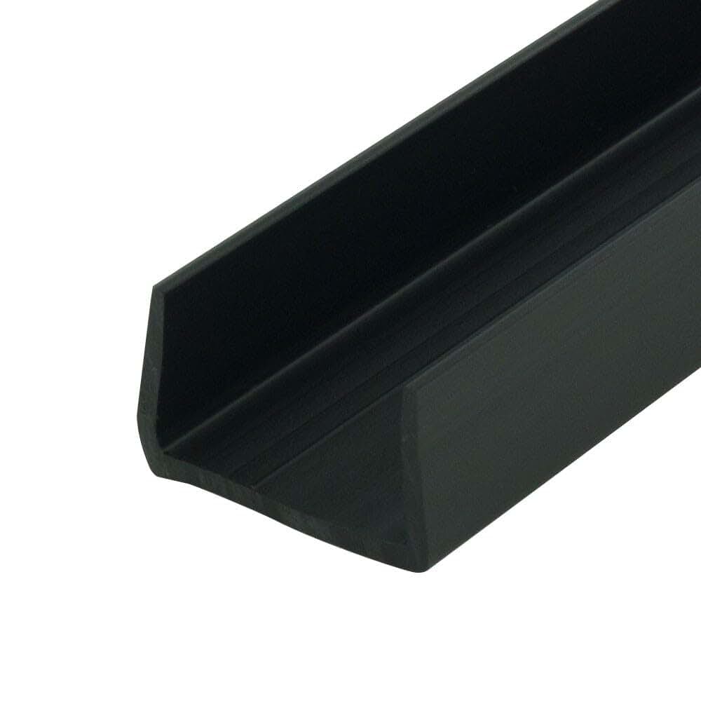 Outwater Plastics Black Styrene U-Channel Edge Protection (Pack of 4)