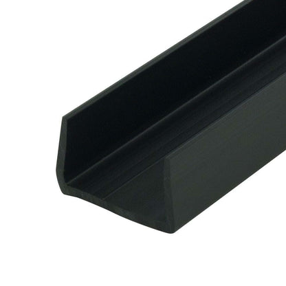 Outwater Plastics Black Styrene U-Channel Edge Protection (Pack of 4)