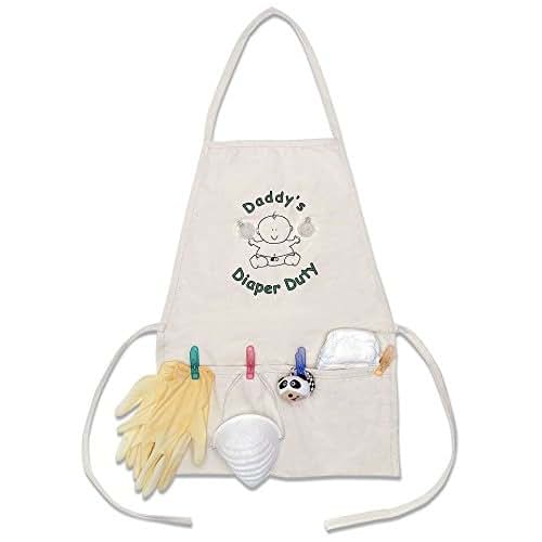 Genius Baby Toys Daddy's Diaper Duty Apron - Unique New Dad Gag Gift for Baby Shower Fun