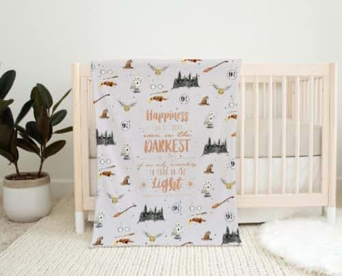 The BookTales Harry Wizard Nursery Crib Set, Harry Wizard Crib Sheet, Harry Wizard Pillow Case, Harry Wizard Baby (photo 3)