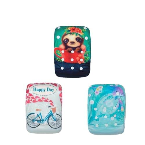 KaWaii Baby Washable Reusable One Size Adjustable Swim Cloth Diapers 3-Pack (photo 2)