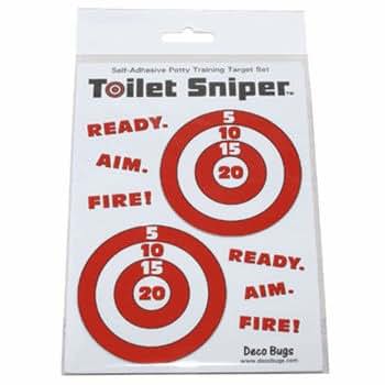 Deco Bugs Toilet Sniper Potty Training Targets (Red & White)