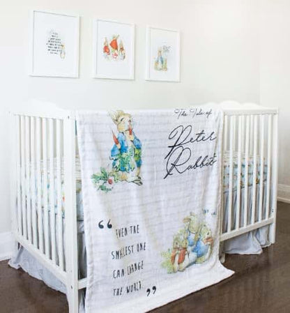 The BookTales Peter Rabbit Minky Blanket Light Blue (photo 2)