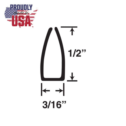 Outwater White Plastic U-Channel 48" Pack of 2