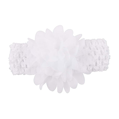 BIUDECO Soft Nylon Flower Pattern Headband for Baby Girls