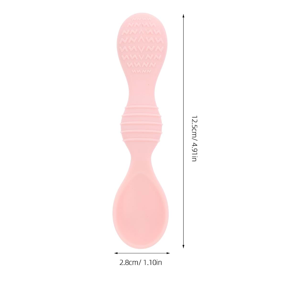 GETAJGHSD Silicone Baby Training Spoons, 2-Pack, Purple & Pink