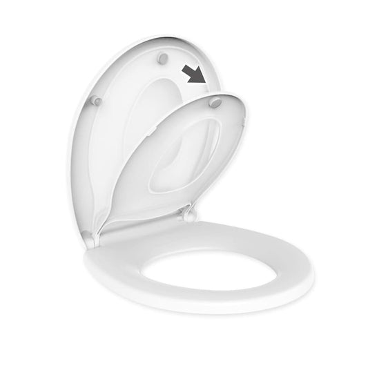 R&T Round Toilet Seat with Built in Potty Training Seat, Slow Close Toddler Seat Fits both Adult and Child, Easy To