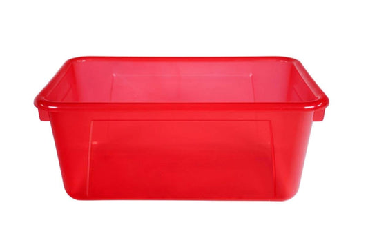 BabyOneStop Translucent Cubby Bin in Candy Red - Small Storage Organizer