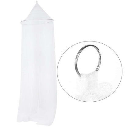 BabyOneStop Kids Bed Canopy Round Dome Polyester Mesh Lace White