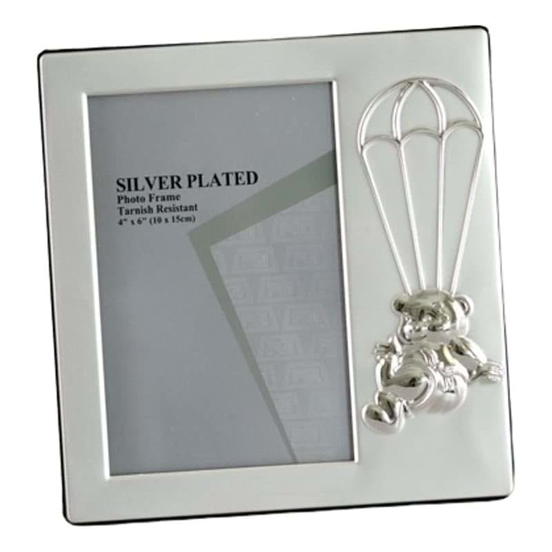 Jiallo Metal Bear Parachute Photo Frame 4x6 Silver Finish