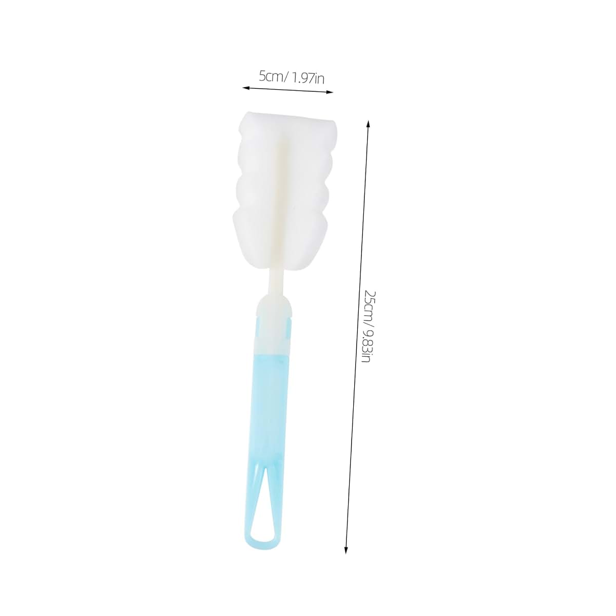 Kisangel 2pcs Sponge Bottle Brush with Handle, Soft Non-Scratch Sponge for Baby Bottles, Nipples, Pump Parts