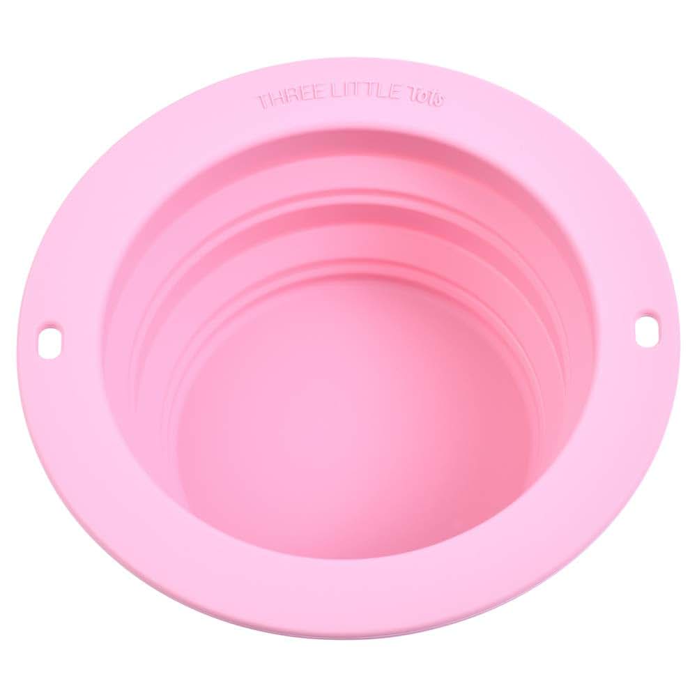 BabyOneStop Silicone Collapsible Travel Bowl for Toddlers and Pets, Rose
