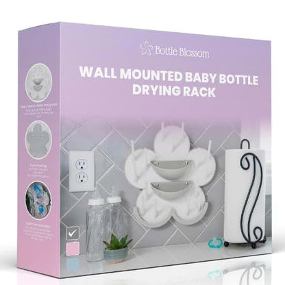The Bottle Blossom Wall Mounted Baby Bottle Drying Rack