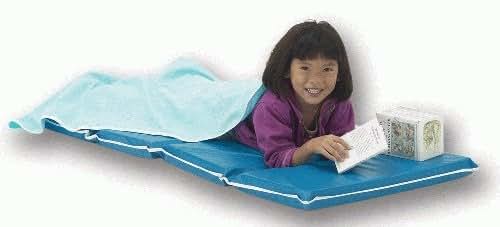 KinderMat Jr. Daydreamer 2" Thick Rest Mat, 4-Section, Blue/Teal, Made in USA