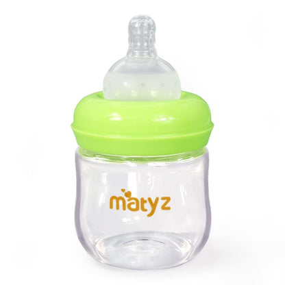 Matyz Glass Baby Breastfeeding Bottle with Cap
