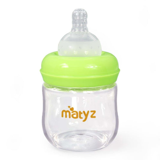 Matyz Glass Baby Breastfeeding Bottle with Cap