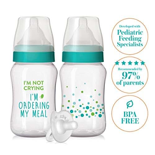 Evenflo Feeding Balance + Wide Neck Printed Bottles, 9oz 2pk (photo 3)