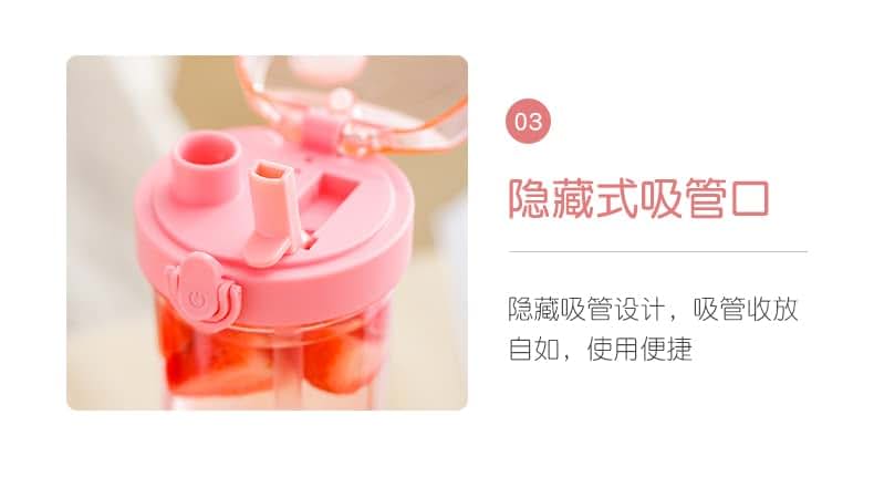 viva story Portable Double Straw Independent Drink 2-in-1 Leak-Proof Kid Cup Children's Double-Sided Double-Layer Water (photo 2)