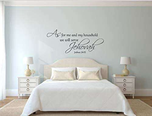 Ke10nce As For Me And My Household Vinyl Wall Decal Letter Print