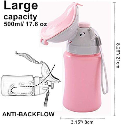 Inchant Baby Girls Portable Emergency Urinal Potty Pee Training Cup for Car Travel Camping(Pink) - Urinal Emergency (photo 3)