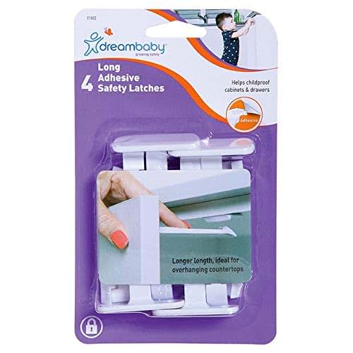 Adhesive Safety Latches Extra Long 4 Pack