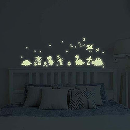 Benbo Dinosaur Glow In The Dark Wall Decals For Kids Rooms
