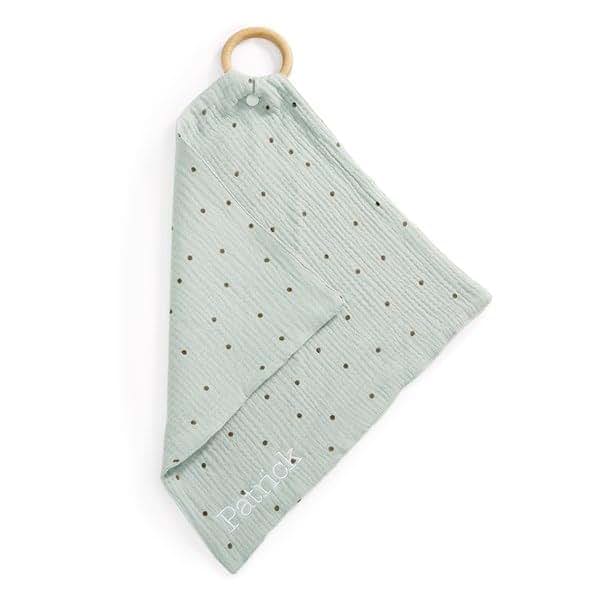 Things Remembered Embroidered Mini Teether Blankie in Polka Dot (Free Customization) (photo 2)
