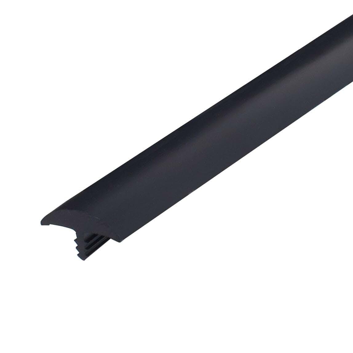Outwater Plastics Flexible PVC Bumper Tee Moulding 3/4in Black 25ft Coil