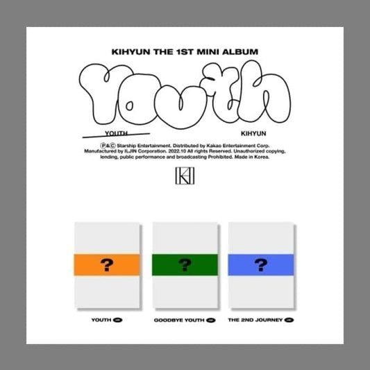 DREAMUS KIHYUN YOUTH 1st Mini Album CD+Photobook+Photocard+Travel ticket+Sticker+POB+Tracking (GOODBYE YOUTH Version)