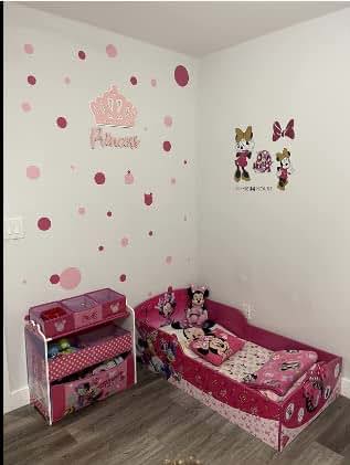 Create-A-Mural Polka Dot Wall Decals for Girls Room, Light and Dark Pink