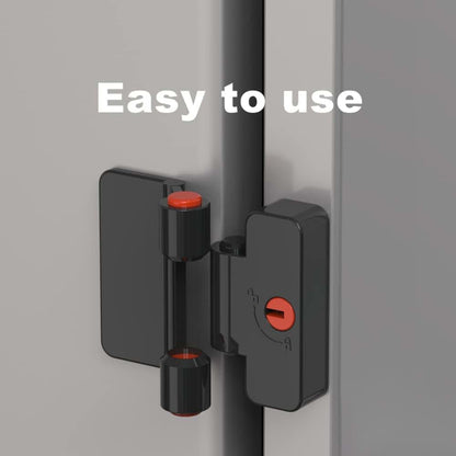 FIGEPO Refrigerator Door Lock with Key, 2-Pack Double Button Adhesive Child Safety Lock, Black