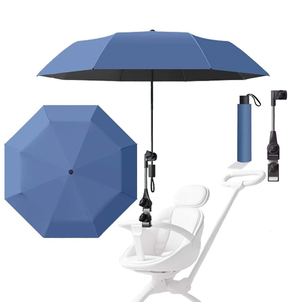 FUHAO CAIJIN Clip On Umbrella For Stroller, 100cm Enlarged Diameter