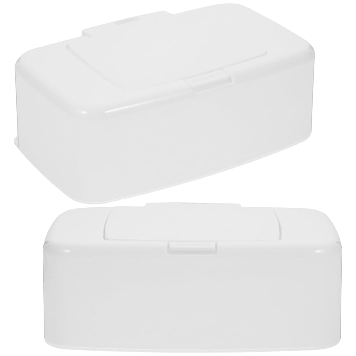 HOLIDYOYO Travel Wipes Dispenser Box, 2-Pack Portable Refillable Plastic Storage for Home & Travel