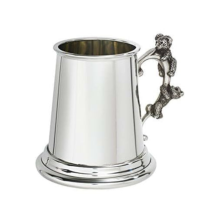 Wentworth Pewter - Teddy Bear Handle Pewter Baby Mug, Baby Gift, Keepsake (with engraving)
