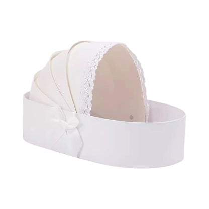 Vdaxvme Baby Showers Empty Flower Basket Gift Box Cradle Shape Hamper Basket For Baby Showers Wedding Floral