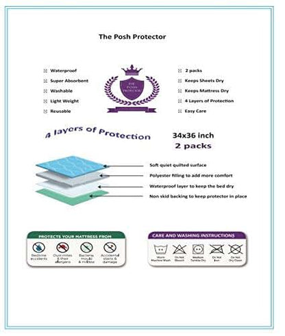 Bitimi Waterproof Mattress Protector Pad 2-Pack (photo 2)